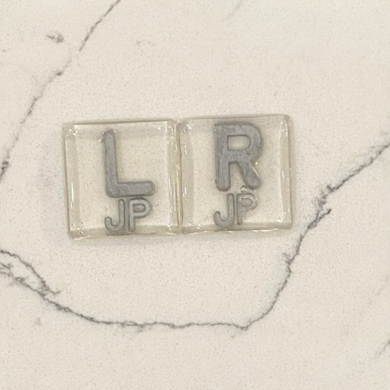 clear square or circle x-ray markers